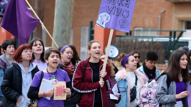 Imagen de archivo de una manifestación feminista celebrada en Reus. Foto: Alba Mariné/DT