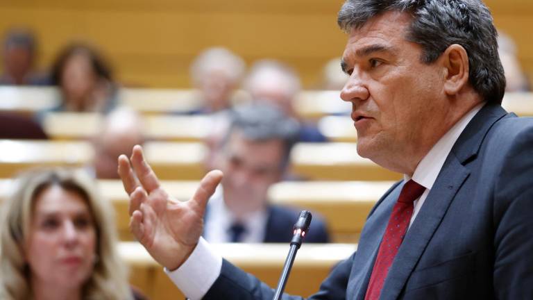 El ministro de Seguridad Social, José Luis Escrivá, en una sesión de control en el pleno del Senado. Foto: Mariscal/EFE