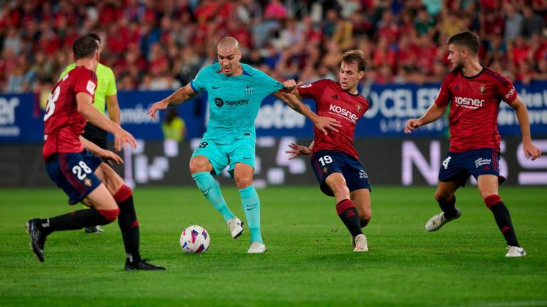 Romeu en un partido ante Osasuna en el Sadar. Foto: EFE