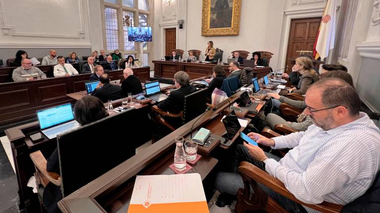 Un momento de la sesión plenaria, en la que no prosperó ninguna de las cinco mociones impulsadas por la oposición. Foto: Alfredo González