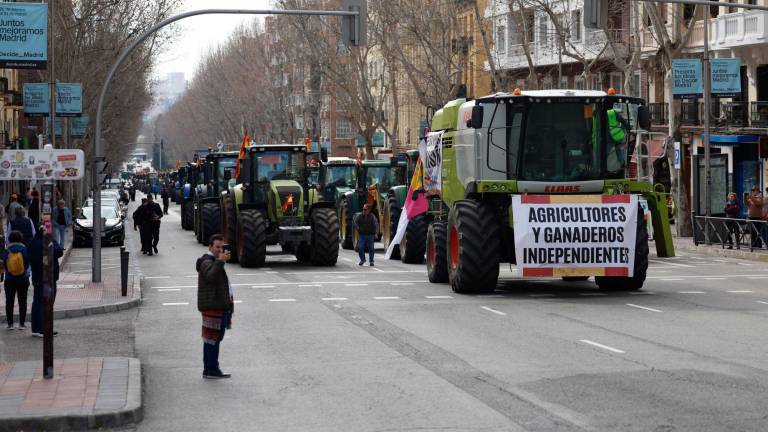 Protesta de agricultores en Madrid. Foto: EFE