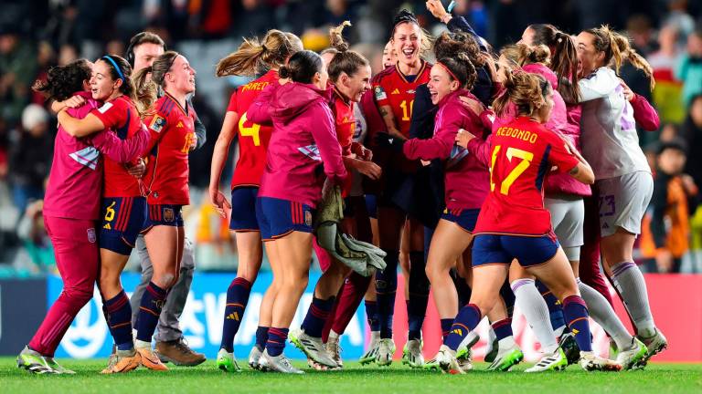 España celebra el pase a la final del Mundial femenino. Foto: EFE