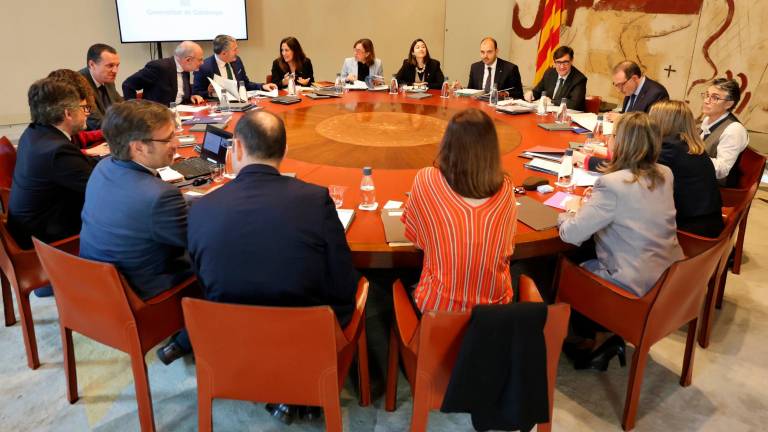 El president de la Generalitat, Salvador Illa, presidiendo la reunión del Consell Executiu. Foto: ACN