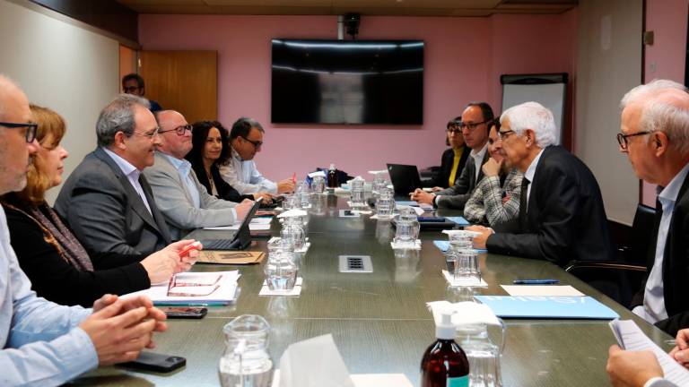 El conseller de Salut reunido con el sindicato Metges de Catalunya. Foto: ACN