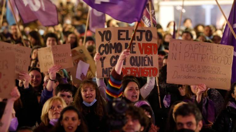 Manifestación en Tarragona el pasado 8 de marzo, Día Internacional de la Mujer. foto: pere ferré