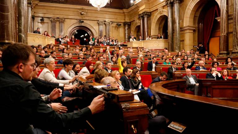 Votación de la enmienda a la totalidad de los presupuestos. Foto: Arnau Martínez/ACN