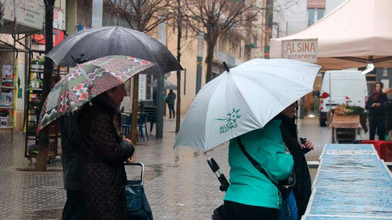 Lluvias en Catalunya este viernes. Foto: ACN
