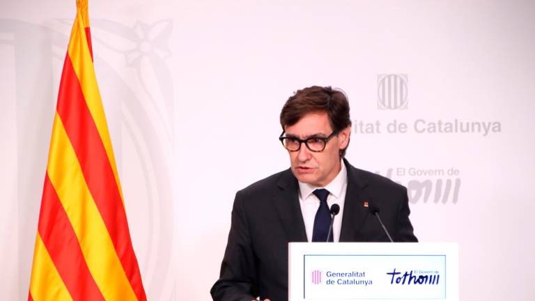 Imagen de Salvador Illa en una rueda de prensa. Foto: ACN