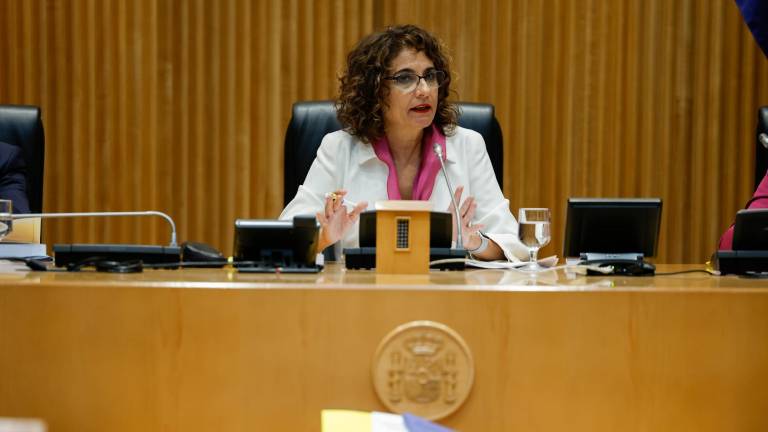 La ministra de Hacienda, María Jesús Montero, durante la presentación de los Presupuestos 2023, este jueves en el Congreso. Foto: Efe