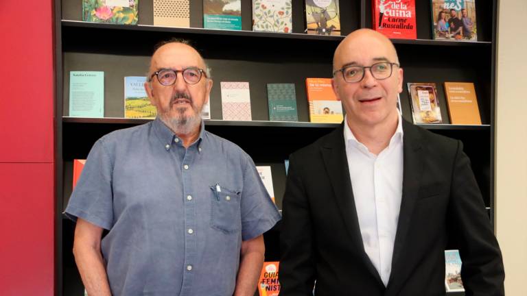 Jaume Roures i Oriol Soler anunciando el proyecto Abacus Futur. Foto: Eli Don/ACN