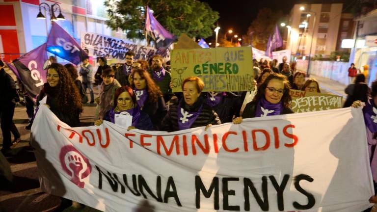 Manifestación en Reus el pasado 25 de noviembre, Día de la Eliminación de la Violencia contra la Mujer. Foto: Alba Mariné
