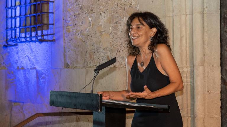 La moranovenca Eva Vilanova, guanyadora del XLI Premi de Narrativa de la Ribera d’Ebre. Foto: Joan Revillas