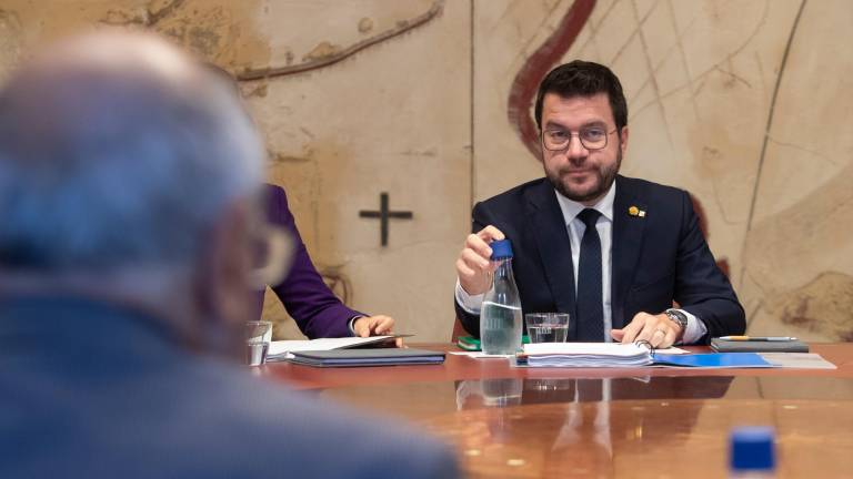 El president de la Generalitat, Pere Aragonès, uno de los artífices dle acuerdo de gobierno con el PSOE. Foto: EFE