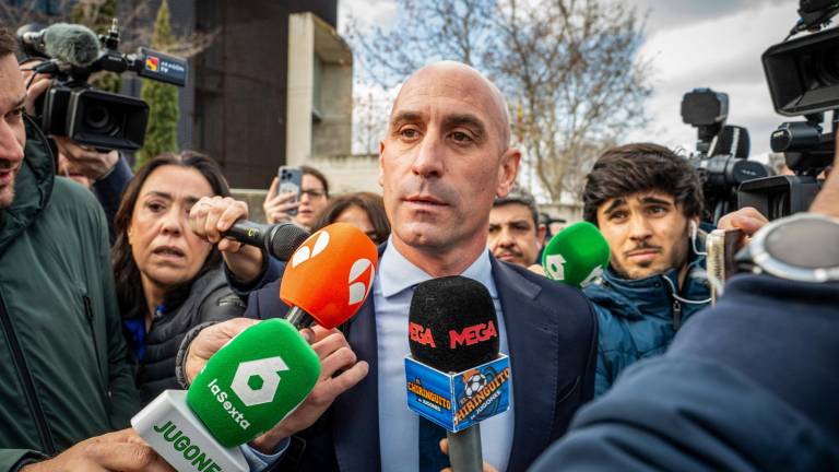 Luis Rubiales a la salida del juicio. Foto: EFE