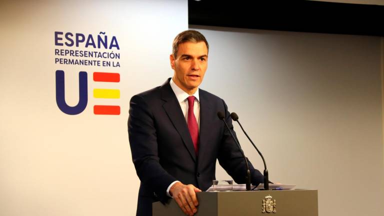 El presidente español durante una rueda de prensa en la cimera europea. Foto: Natàlia Segura/ACN