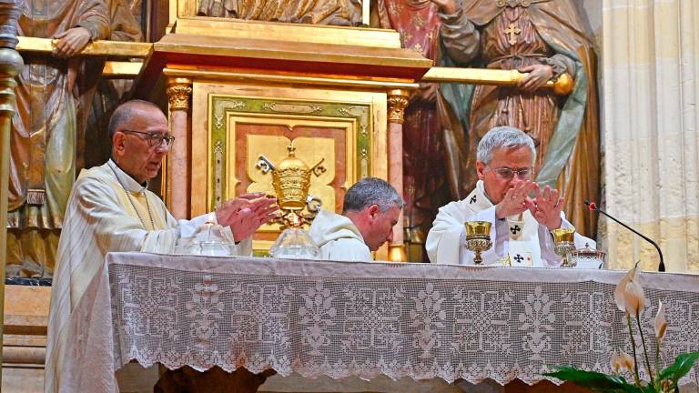 La missa va ser presidida per l’arquebisbe de Barcelona, Joan Josep Omella, i l’arquebisbe de Tarragona, Joan Planellas. Foto: A. G.