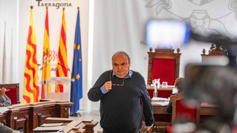 El concejal de Esquerra Republicana Jordi Fortuny, en una imagen del pleno municipal del pasado viernes. Foto: Àngel Ullate