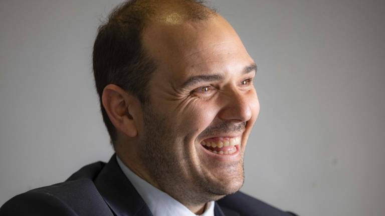 Albert Dalmau durant l’entrevista a la seu del ‘Diari de Tarragona’. Foto: Àngel Ullate