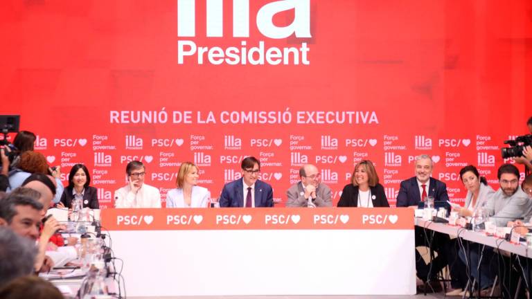 Illa presidiendo la reunión de la Comisión Ejecutiva del PSC. Foto: ACN