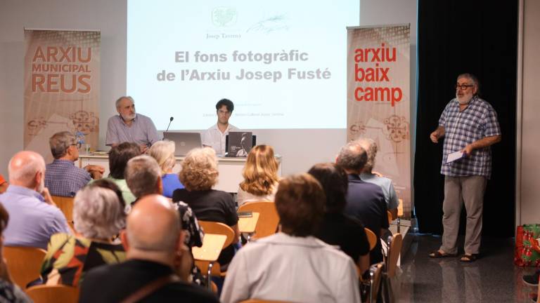 L’activista, excursionista i fotògraf alforgenc Josep Fusté i la seva tasca va ser recordada aquest dimarts 10 d’octubre a l’Arxiu de Reus. Foto: Alba Mariné