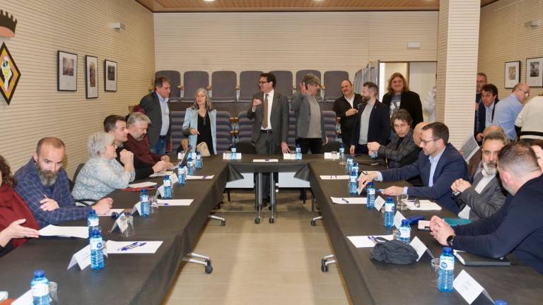 Reunió de l’òrgan del Fons de Transició Nuclear, a la seu del Consell Comarcal de la Terra Alta a Gandesa. Foto: Joan Revillas