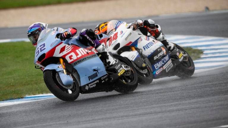 Jeremy Alcoba en la pista de Australia rodando a gran velocidad. Foto: Gresini Racing