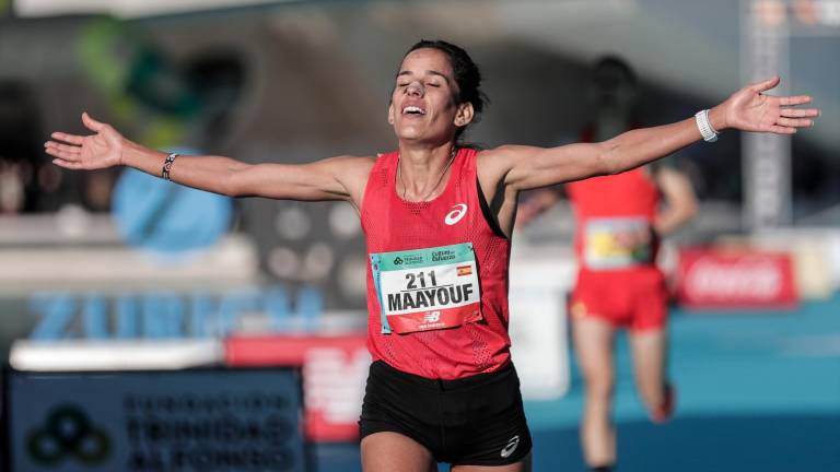 Maayouf logró un nuevo récord de España de maratón. foto: efe