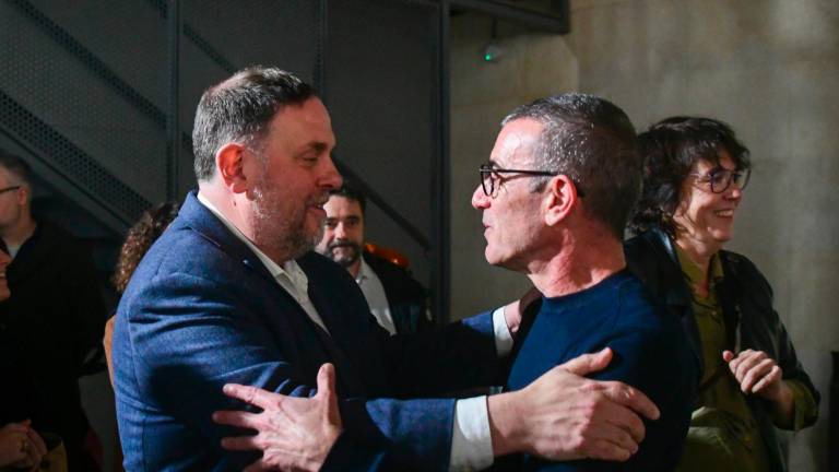 Los candidatos de Militància Decidim y Nova Esquerra, Oriol Junqueras y Xavier Godàs. Foto: ACN