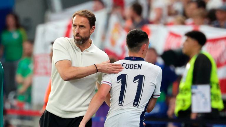 Southgate, seleccionador inglés, vuelve a estar una vez más en el ojo del Huracán tras el empate ante Dinamarca. foto: EFE