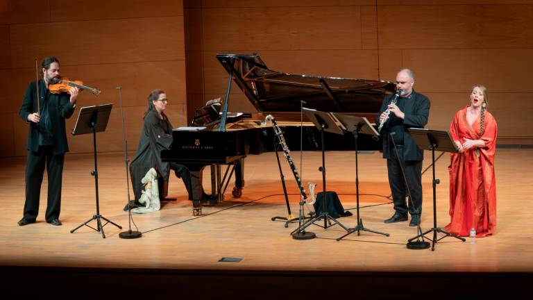 El quartet tortosí Accent Ensemble durant un concert. foto: Cedida