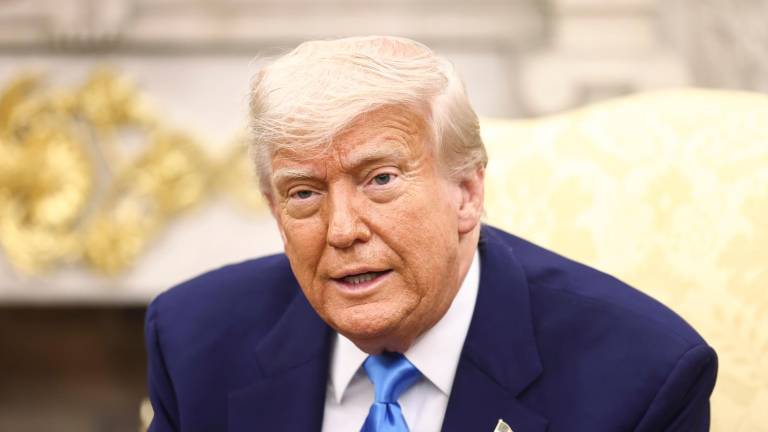 El presidente norteamericano, Donald Trump, durante su reunión con el presidente sudafricano, Cyril Ramaphosa, en la Casa Blanca, el pasado 21 de mayo. FOTO: EFE