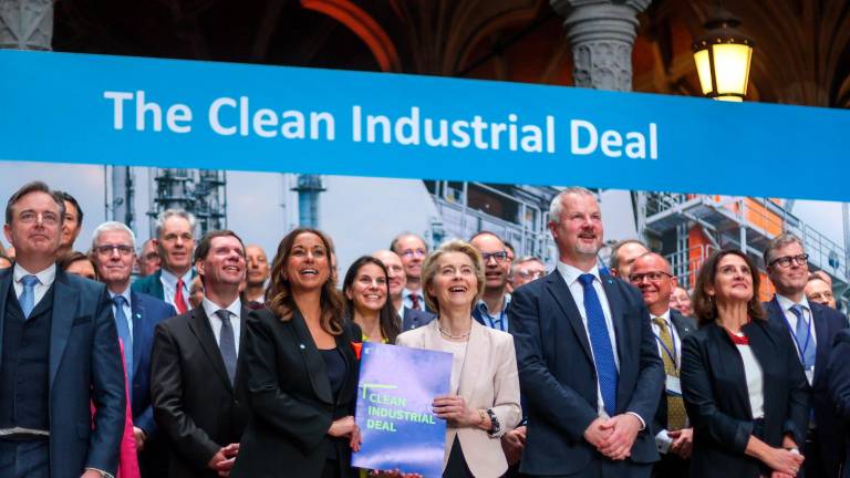 Momento de la presentación del Clean Industrial Deal de este miércoles. Foto: EFE