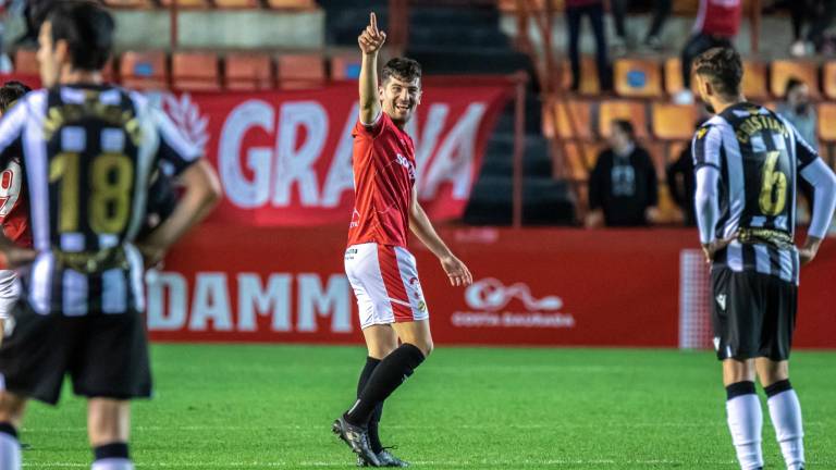 Javi Bonilla, durante el Nàstic-Castellón de la semana pasada. Foto: Pere Ferré