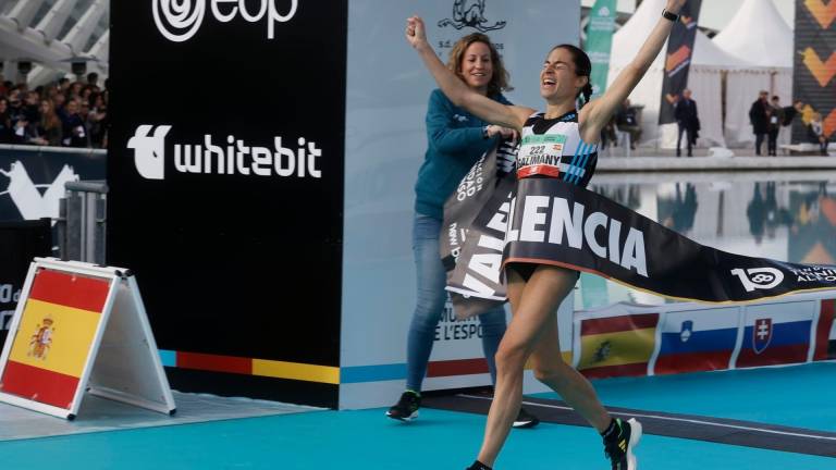 Galimany tras batir el recórd de España de Maratón. foto: cedida