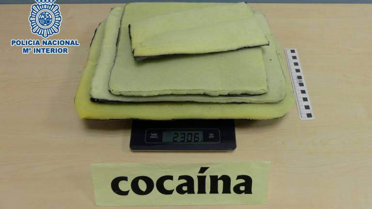 $!La cocaína en la balanza. Foto: Cedida