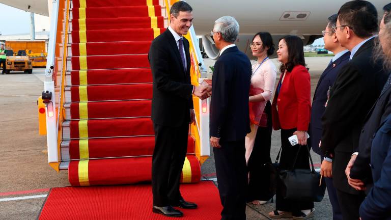 El presidente español, Pedro Sánchez, de visita a China. Foto: EFE