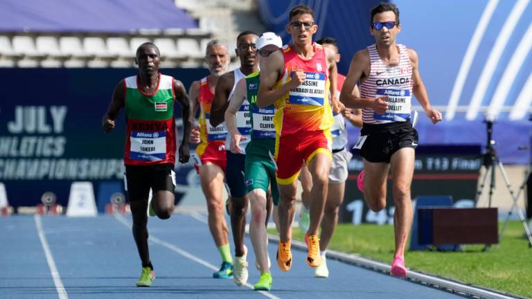 El atleta Yassine Ouhdadi se impuso en la prueba de 5.000 m T13. foto: comité paralímpico español
