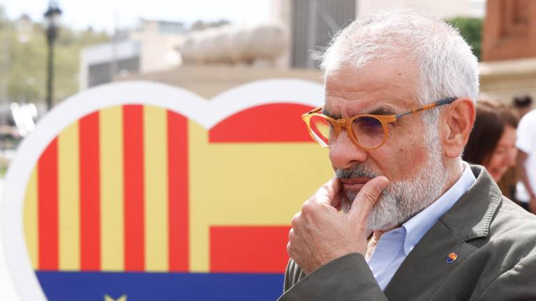 El candidato de Ciudadanos a las elecciones catalanas, Carlos Carrizosa, durante la presentación de los diez primeros candidatos de la lista de CS en la provincia de Barcelona. Foto: EFE