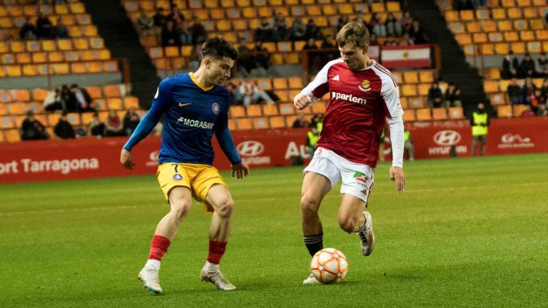 Albert Querol en Copa Catalunya ante el Andorra. Foto: Nàstic