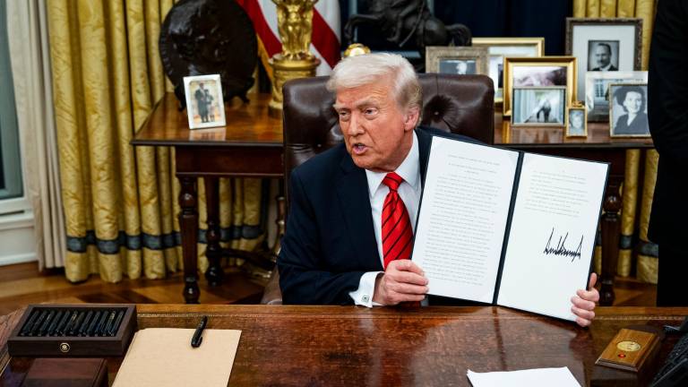La medida anunciada este lunes es un nuevo ejemplo de su estrategia para utilizar los aranceles, que en más de una ocasión ha calificado como “la palabra más hermosa en el diccionario”, como herramienta de negociación. Foto: EFE