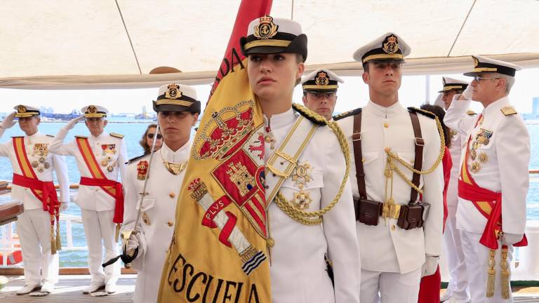 La princesa está enrolada en el buque escuela Juan Sebastián Elcano. Foto: EFE