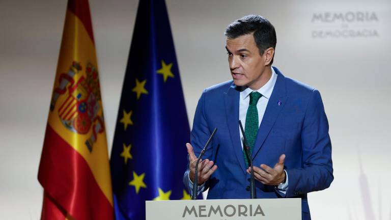 El presidente del Gobierno en funciones, Pedro Sánchez, interviene durante un acto celebrado en Madrid recientemente. Foto: EFE