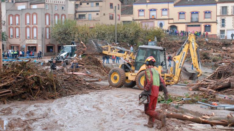 La riada va afectar l’Espluga de Francolí el 2019. Foto: Àngel Juanpere