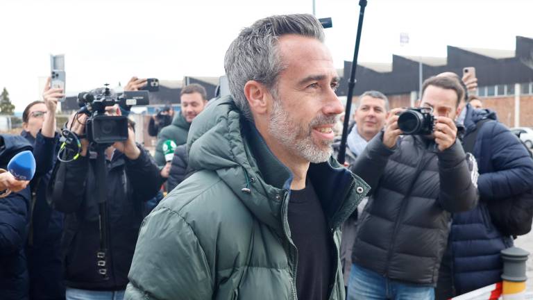 Jorge Vilda, exseleccionador de la selección española femenina, llegando al juicio para declarar. Foto: EFE