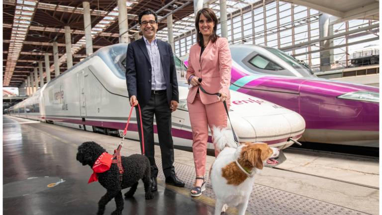 Renfe probará el transporte con perros de menos de 40 kg. Foto: Renfe