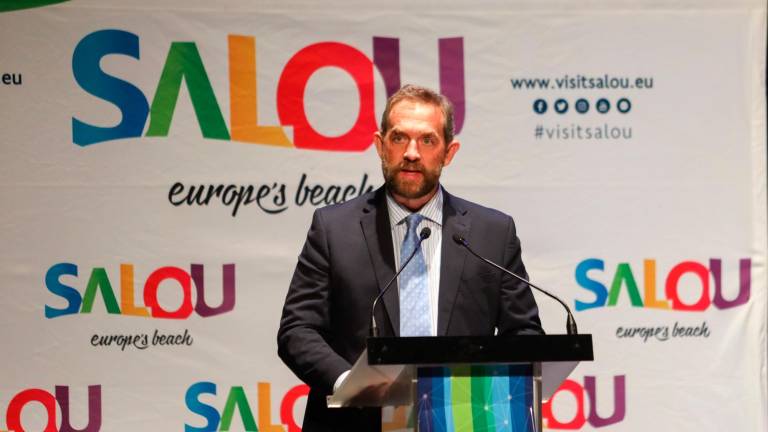 El secretario de Estado de Turismo, Fernando Valdés, ayer durante su intervención en la sesión inaugural del Salou Congress. Foto: Alba Mariné