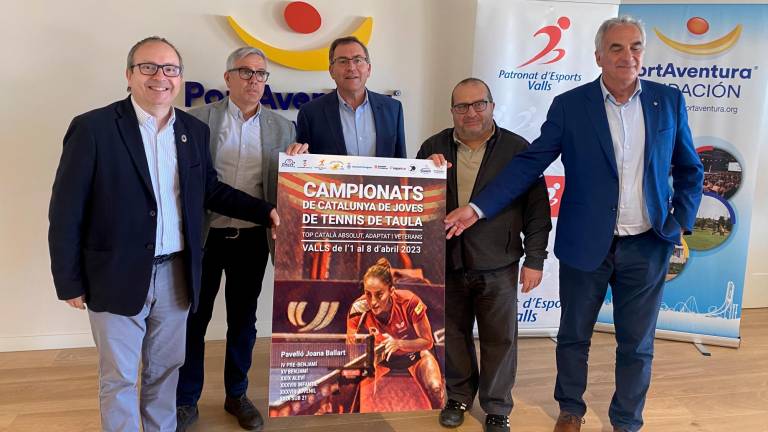 Valls acogerá el Campionat de Catalunya Joves de tenis de mesa