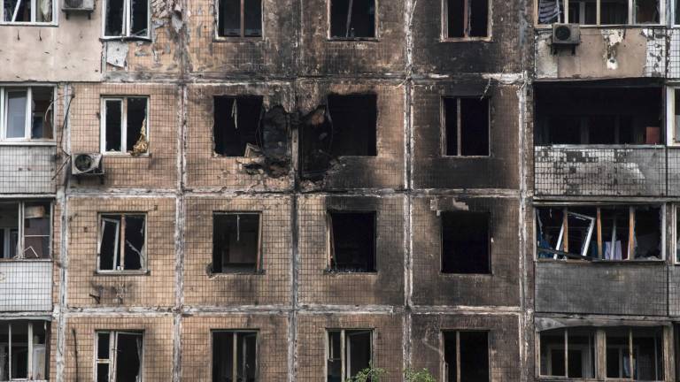 Consecuencias de ataques rusos en Kiev. Foto: EFE