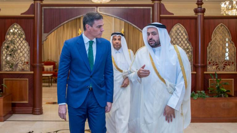 Pedro Sánchez durante su visita en Catar. Foto: EFE