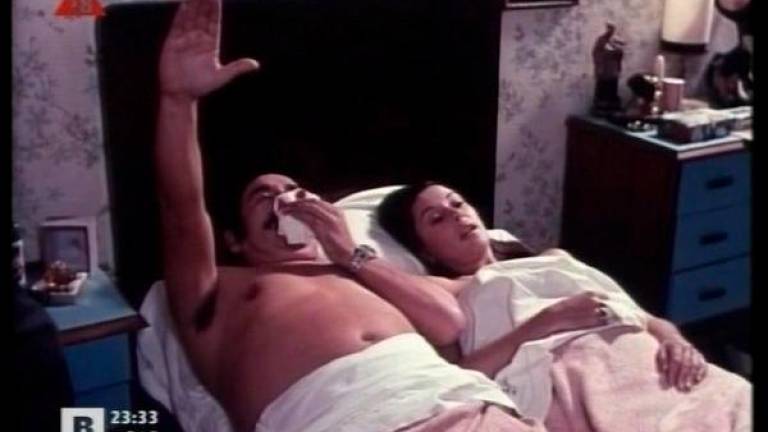 $!Con Mónica Randall, en ‘Furia española’ (1975). FOTO: Sonia Sendra Sendra